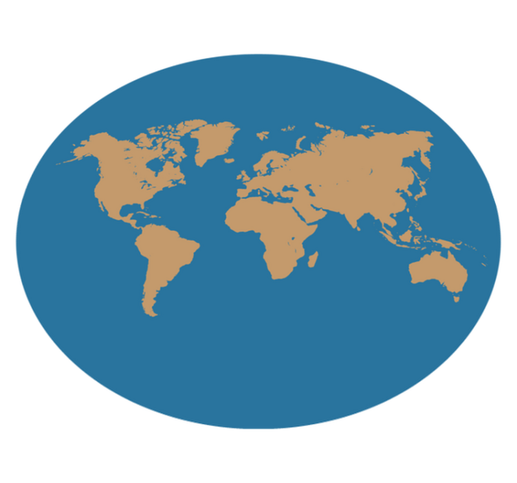 Geografisk opdagelse verdenskort vinyl tæppe - TenStickers