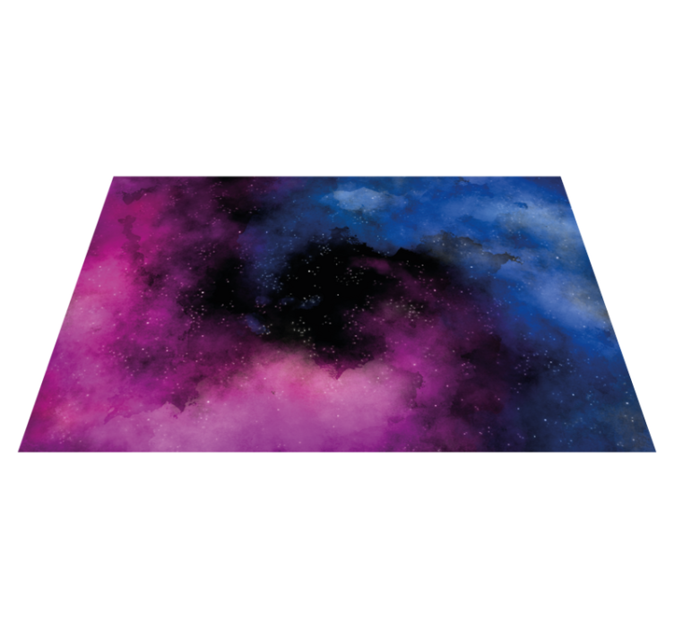 Farvet spiral nebula galaxy moderne tæppe - TenStickers