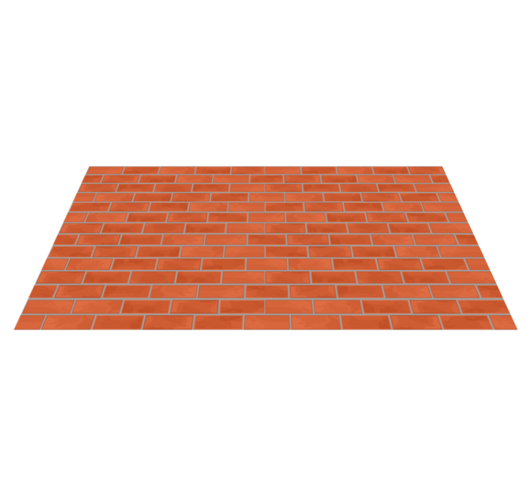 Rød mursten mønster tekstur tæppe - TenStickers