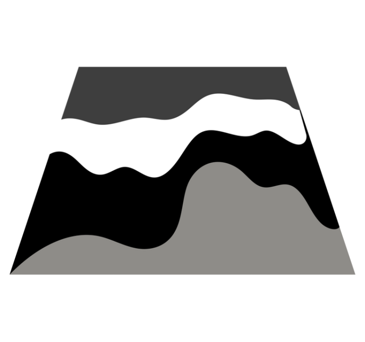 Bølgede kontrastmønstre minimalistiske vinyl tæppe - TenStickers