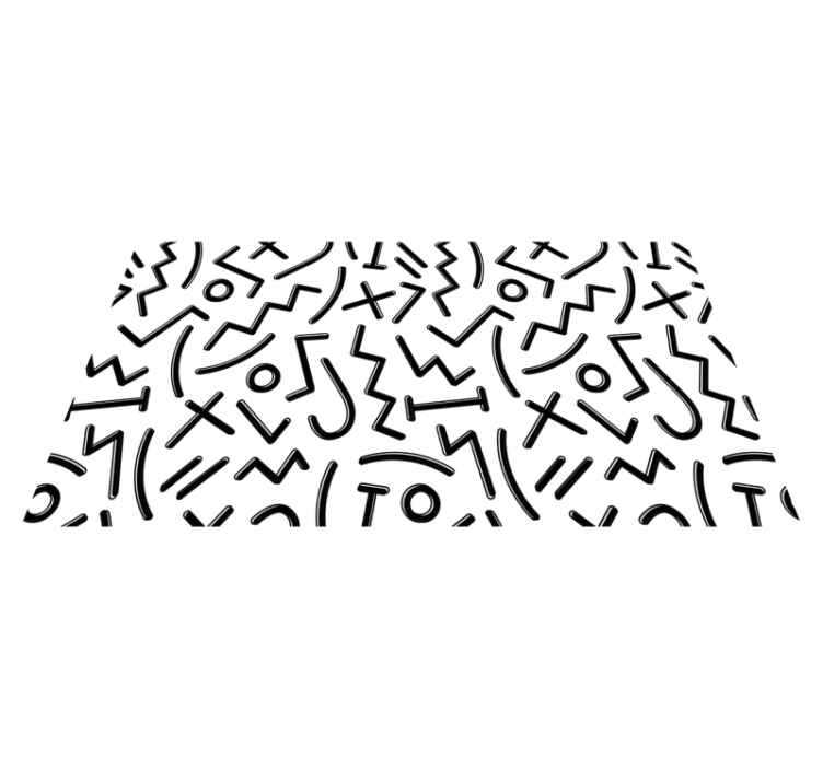 Dynamiske abstrakte linjer vinyl tæppe - TenStickers