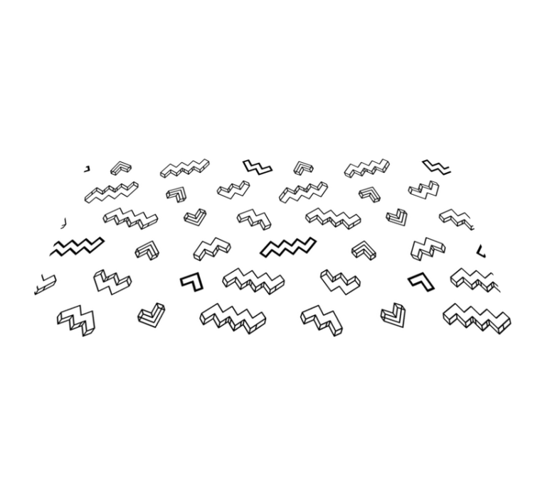 Dristige kantede mønstre vinyl tæppe - TenStickers