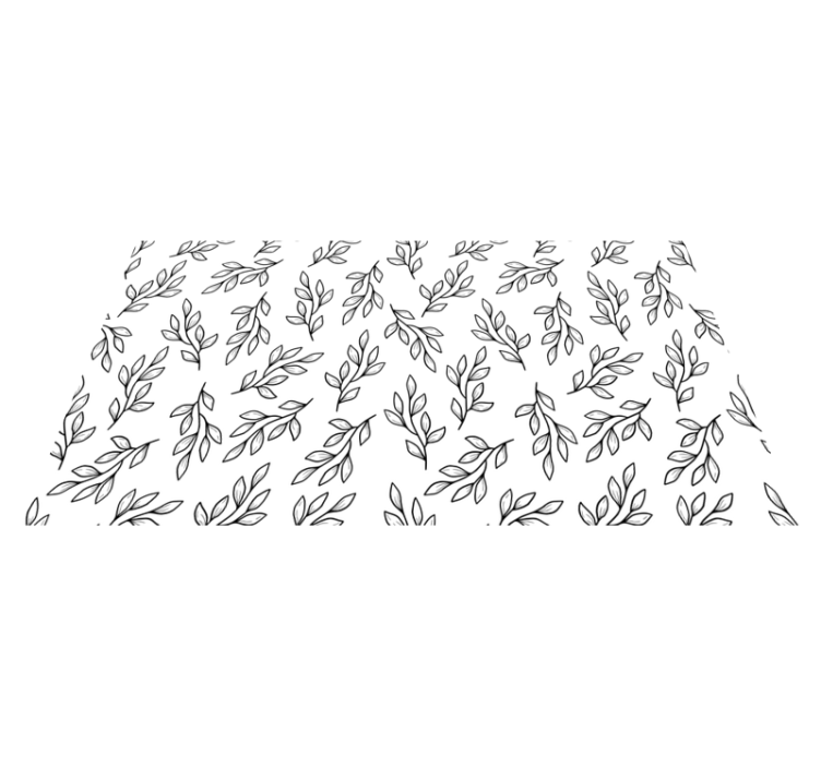 Bladrig grenmønster natur vinyl tæppe - TenStickers