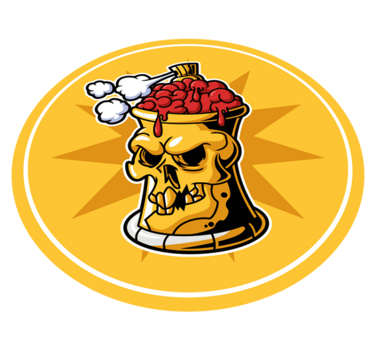 Graffiti kranium spray dåse moderne tæppe - TenStickers