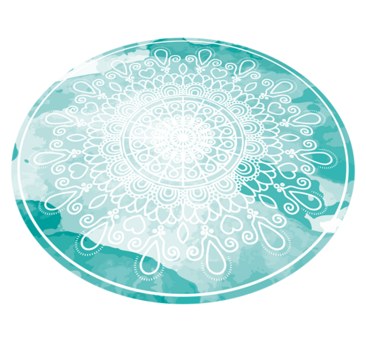 Elegante akvareltoner mandala vinyl tæppe - TenStickers
