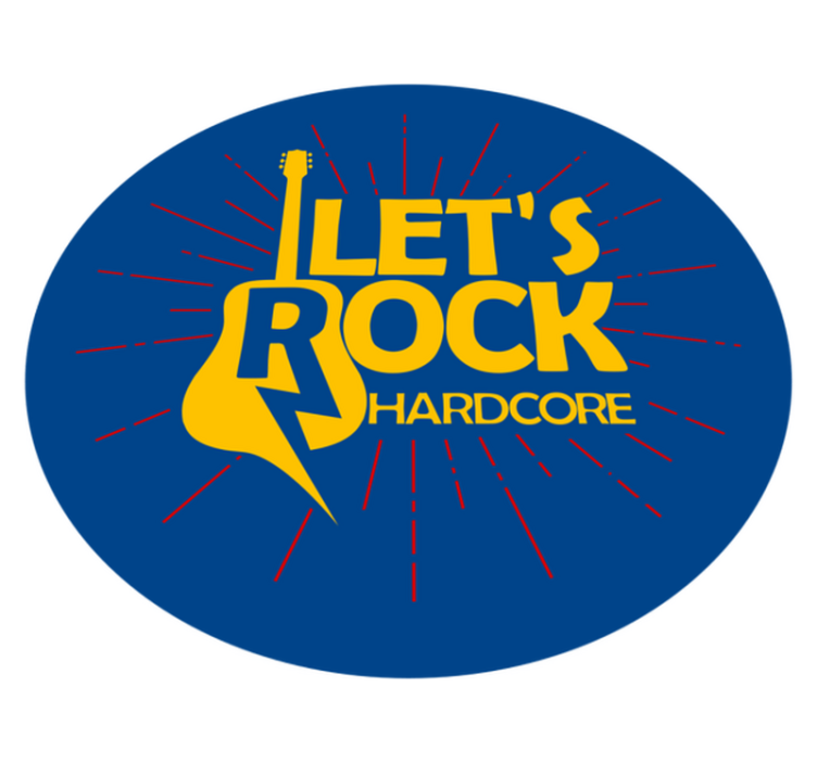 Hyldest til elektrisk guitar rundt vinyltæppe - TenStickers