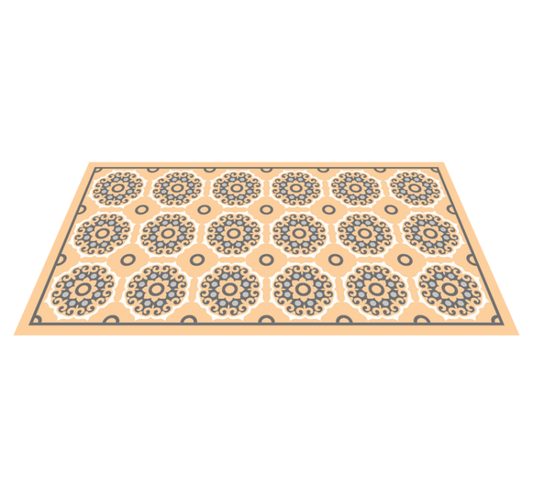 Beige grå detaljerede linjer mønster flise tæppe - TenStickers