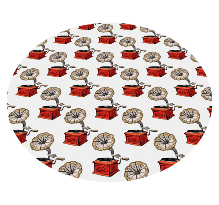 Tekstur vinyl tæppe retro musikbokse - TenStickers