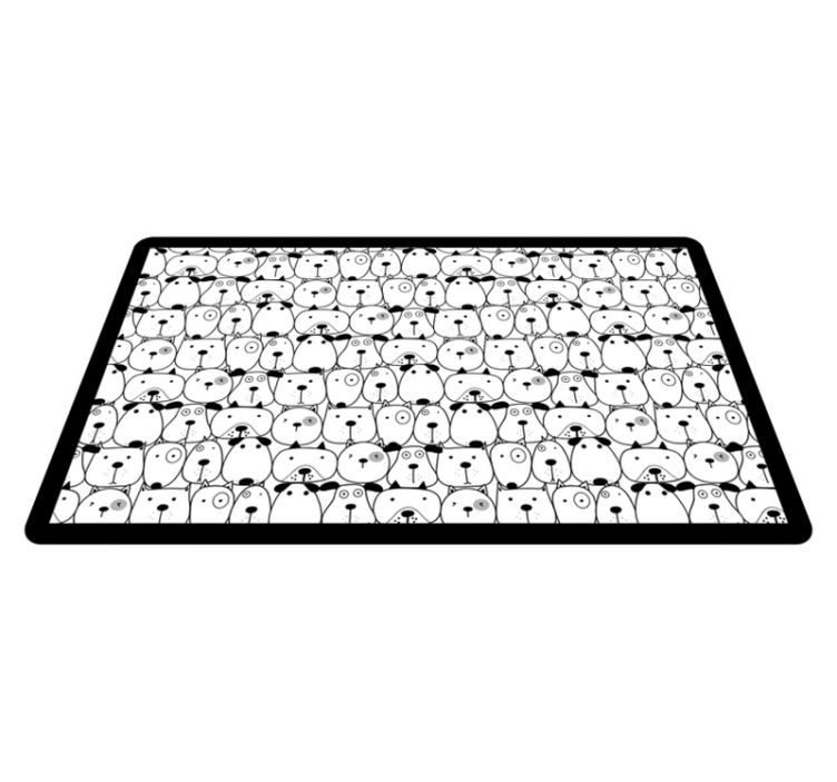 Fantastisk håndtegnet hundetæppe med dyremønster - TenStickers