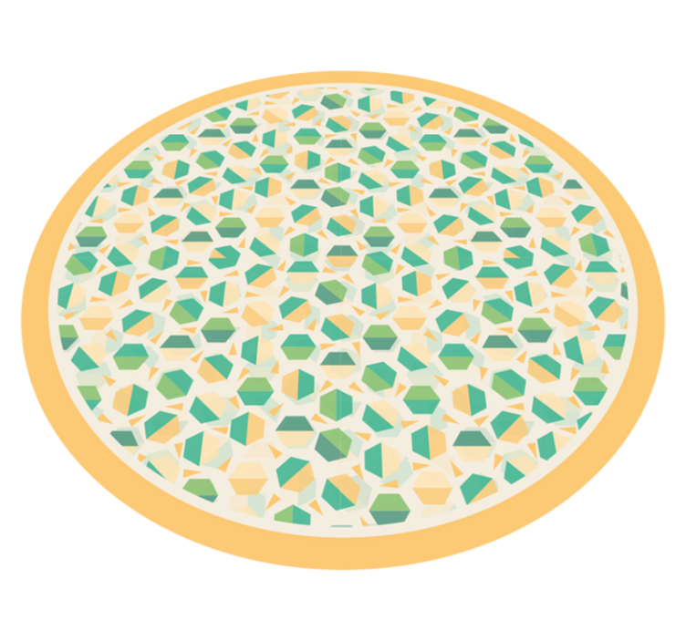 Sekskantet koncept geometriske vinyl tæppe - TenStickers