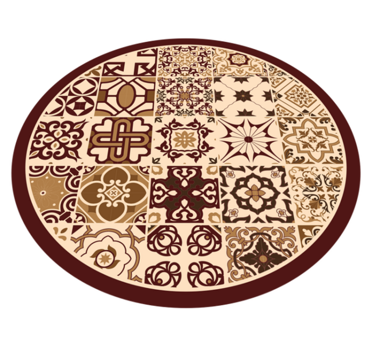 Brune spanske stil fliser badeværelsesgulve - TenStickers