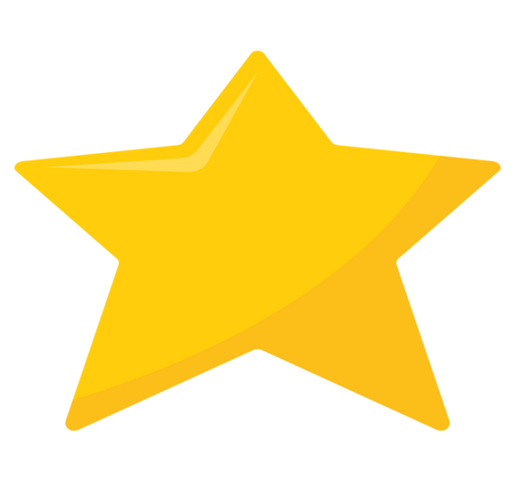 Gul klassisk stjerne vinyl tæppe - TenStickers