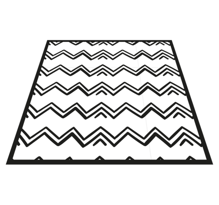 Zigzag-stil geometriske vinyl tæppe - TenStickers