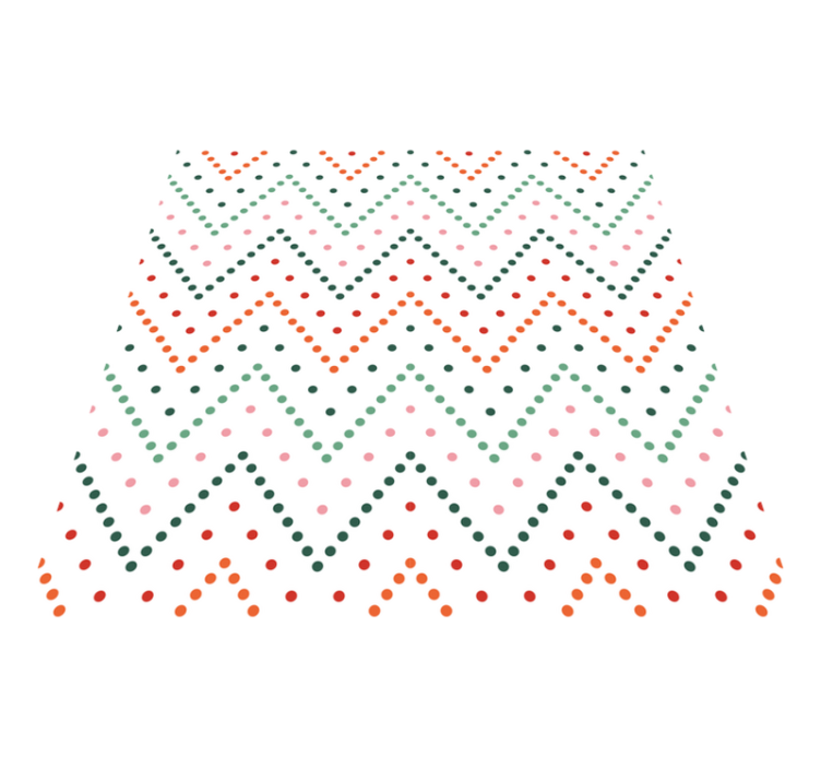 Farverigt chevronmønster vinyl tæppe - TenStickers