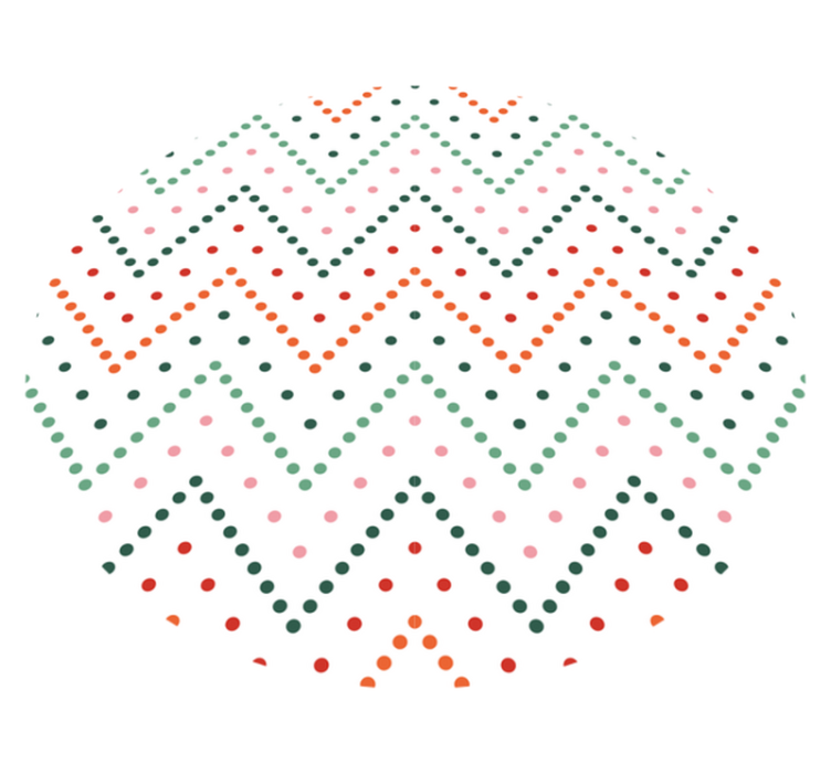 Chevron prik mønster stjerne vinyl tæppe - TenStickers