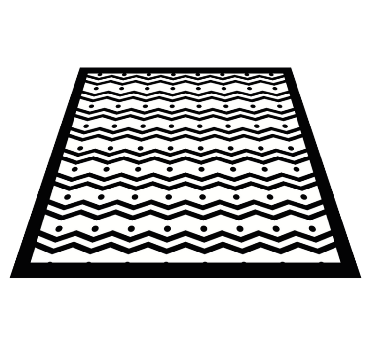 Stribede vinyl tæppe zigzag koncept - TenStickers