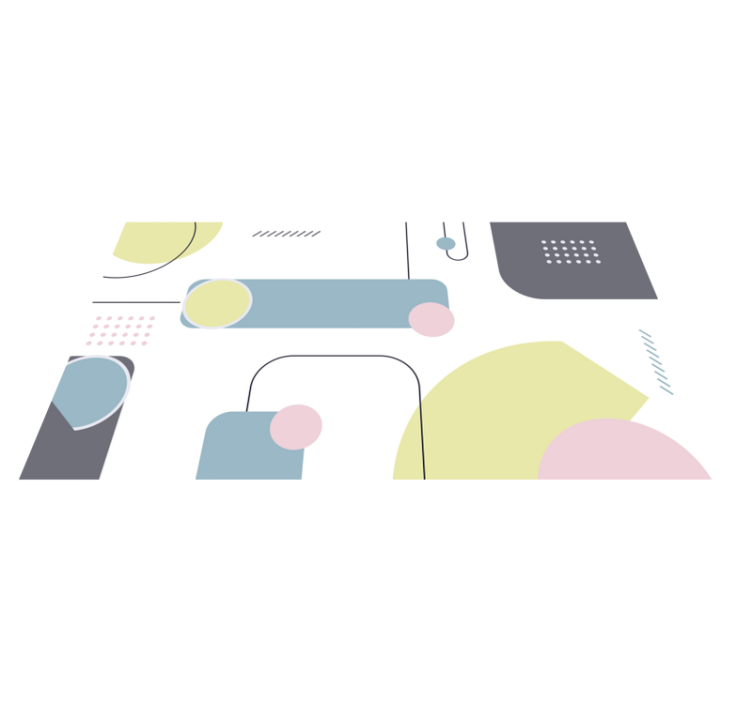 Pastel geometrisk baggrund rektangulært tæppe - TenStickers