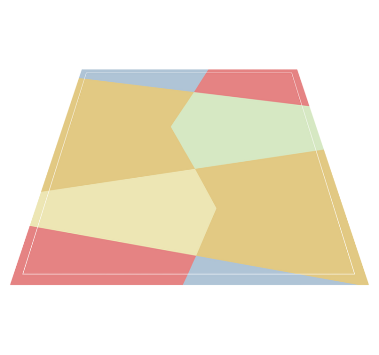 Geometriske vinyl tæppe livlig geometrisk komposition - TenStickers