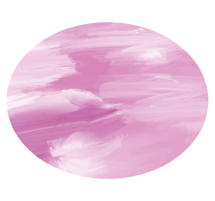 Pastel lilla oliemaleri cirkulært tæppe - TenStickers