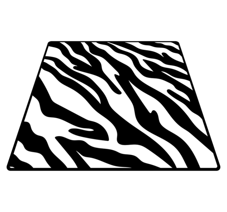 Klassisk zebra -tryk firkantet vinyltæppe i baggrunden - TenStickers
