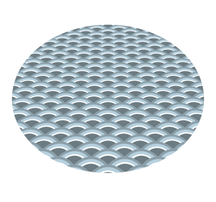 Bølgemotiv geometriske vinyl tæppe - TenStickers