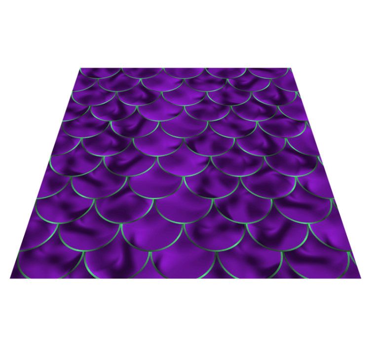 Vinyltæppe med dyreprint havfrueskæl mønster - TenStickers