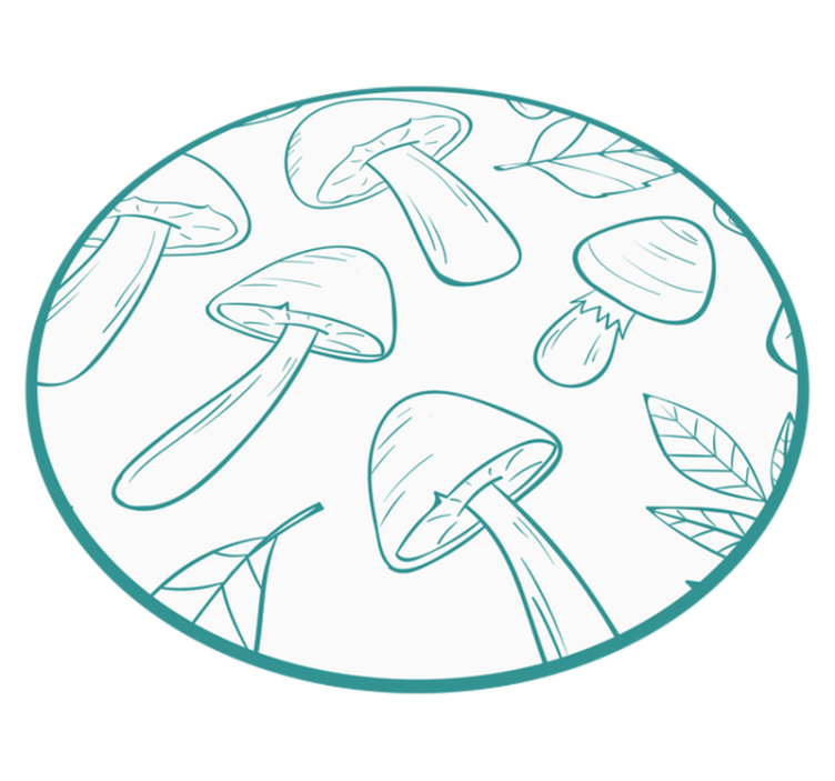 Motiv af svampeblade natur vinyl tæppe - TenStickers