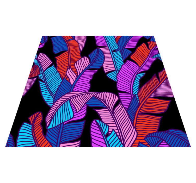 Livlige bladmønstre Blomster og planter vinyltæppe - TenStickers