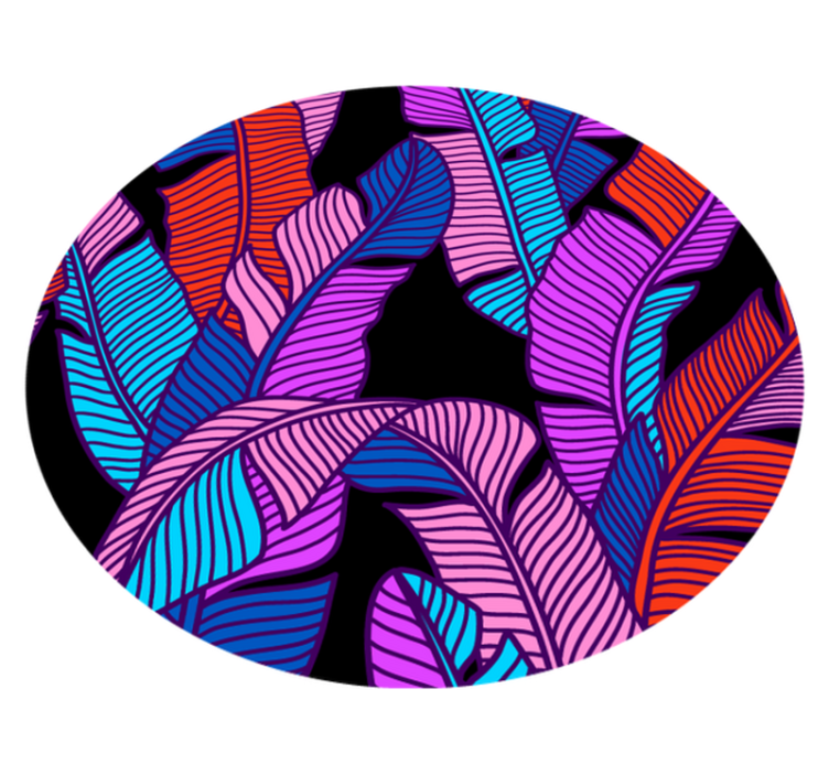 Livlige bladelementer Blomster og planter vinyltæppe - TenStickers