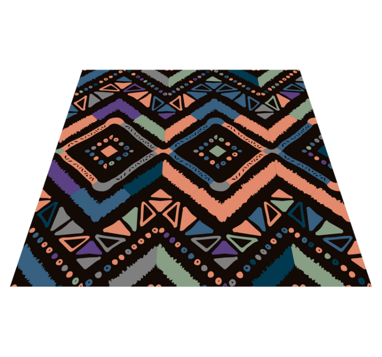 Geometriske farvesektioner skandinaviske vinyl tæppe - TenStickers