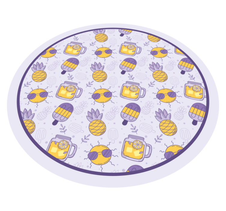 Tropisk sommersjov vinyl tæppe - TenStickers