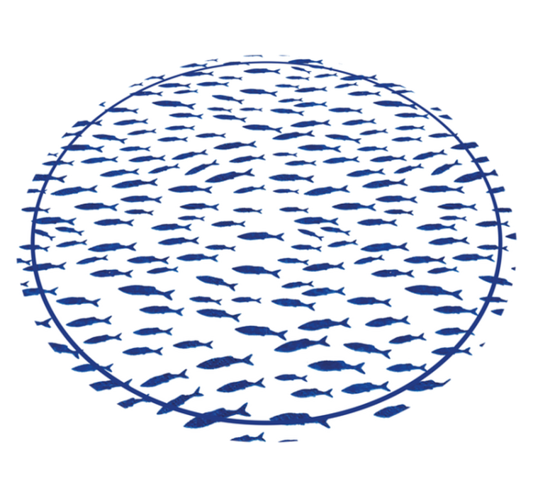 Fiskestim vinyltæppe med dyreprint - TenStickers