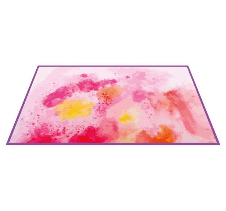 Blomster akvareltryk tekstur vinyl tæppe - TenStickers