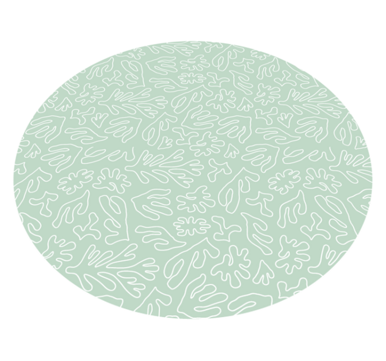 Natur vinyl tæppe med bladrige mønstre - TenStickers