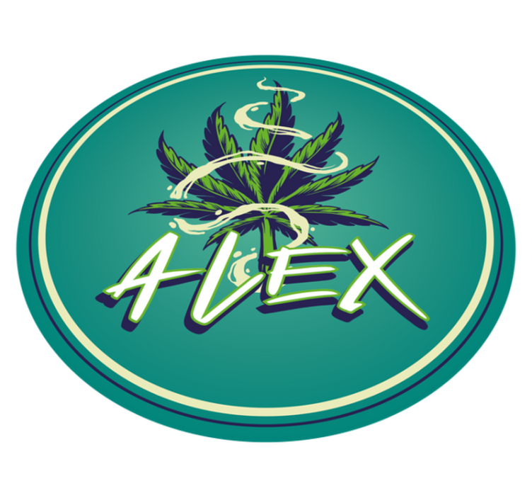 Navnecirkel vinyl tæppe til teenagere - TenStickers