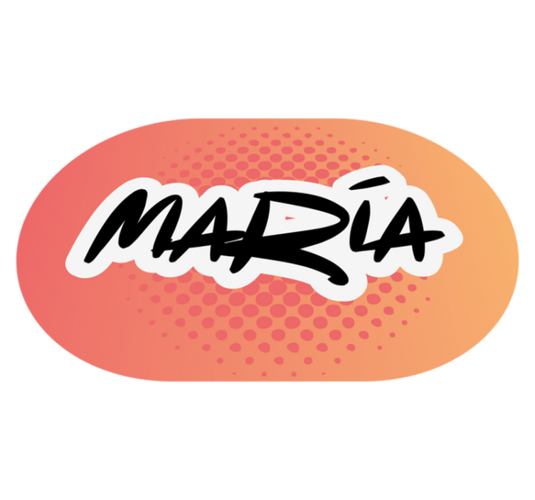 Navnedesign vinyl tæppe med navn - TenStickers