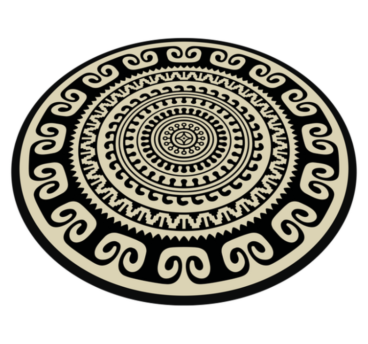 Klassisk cirkulært mønster mandala vinyl tæppe - TenStickers