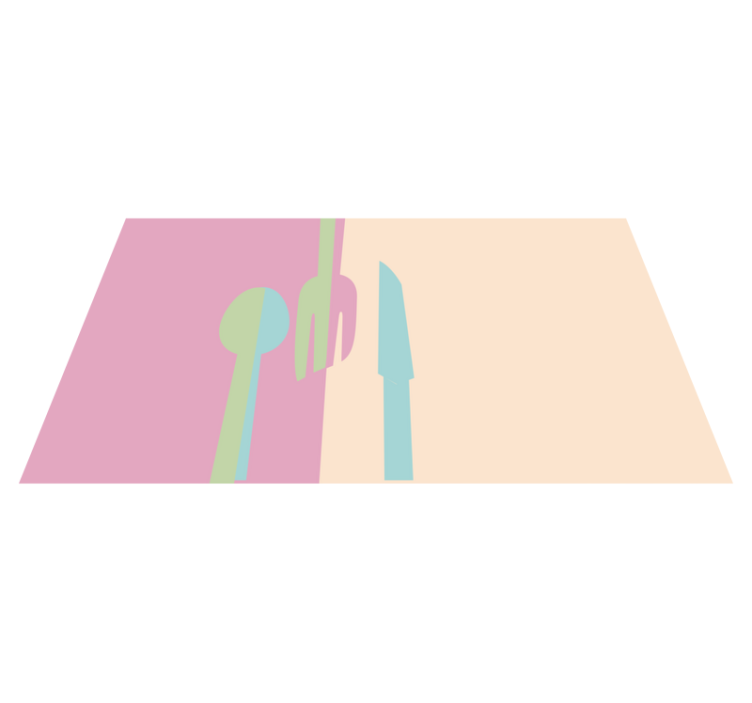 Stilfulde redskabssilhuetter vinyltæppe til køkkenet - TenStickers