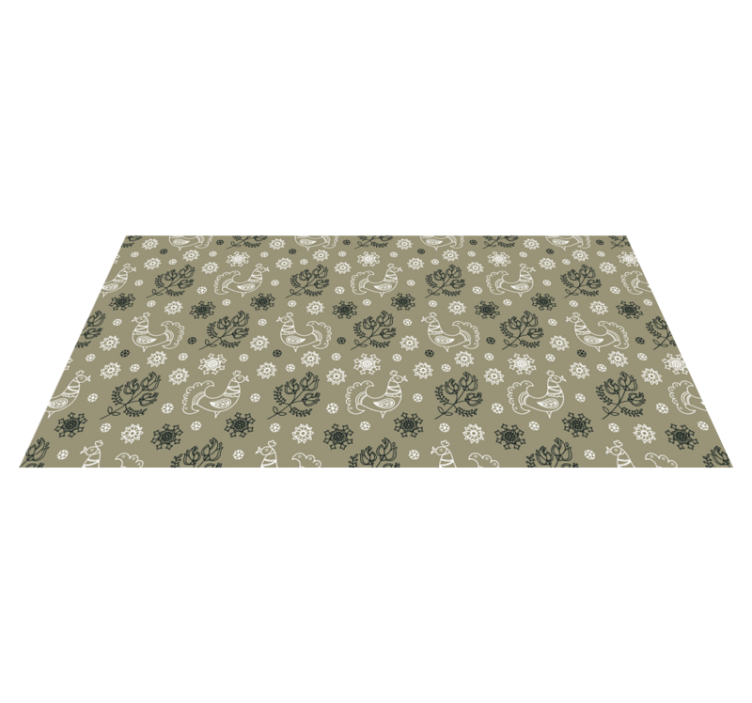 Charmerende dyremotiver vinyl tæppe med navn - TenStickers