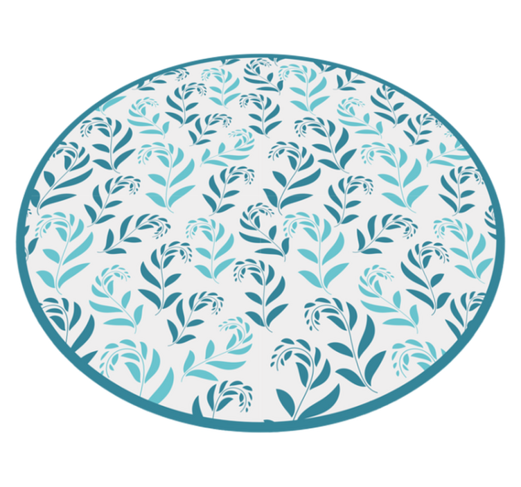 Blomster og planter vinyltæppe med bladmotiver - TenStickers