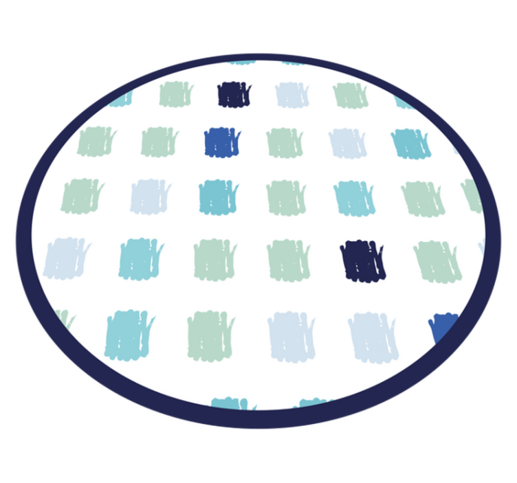 Blå malerstrøg minimalistiske vinyl tæppe - TenStickers