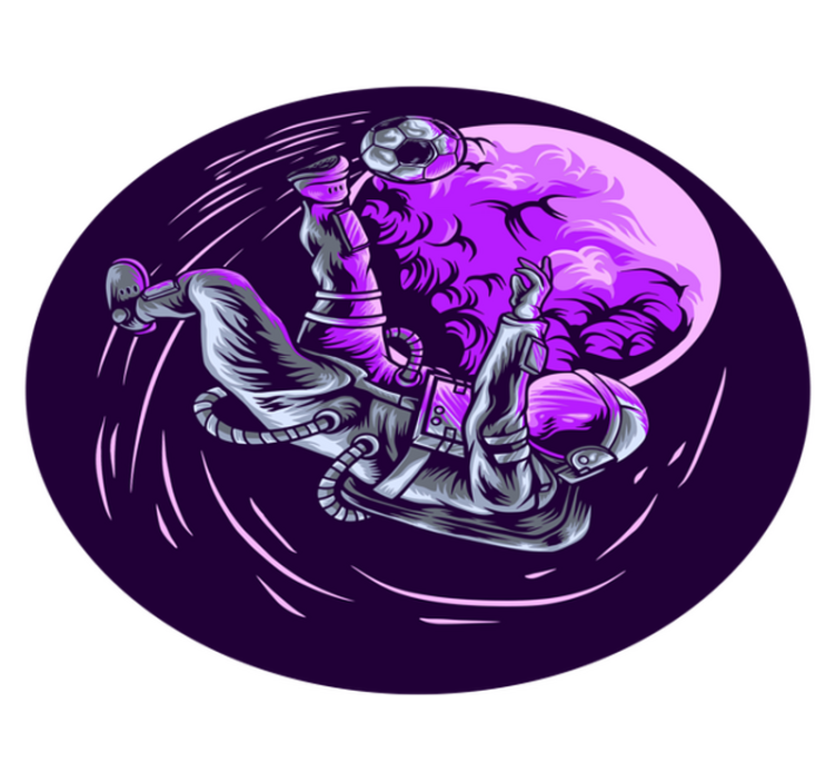 Astronaut flydende stjerne vinyl tæppe - TenStickers