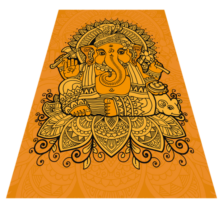 Mandala med ganesha i midten vinyltæppe - TenStickers