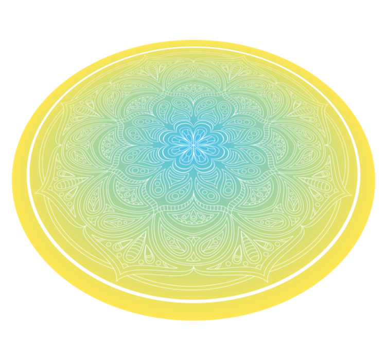 Indviklet blomstermønster mandala vinyl tæppe - TenStickers