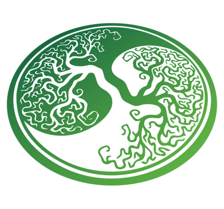 Indviklet trædesign natur vinyl tæppe - TenStickers