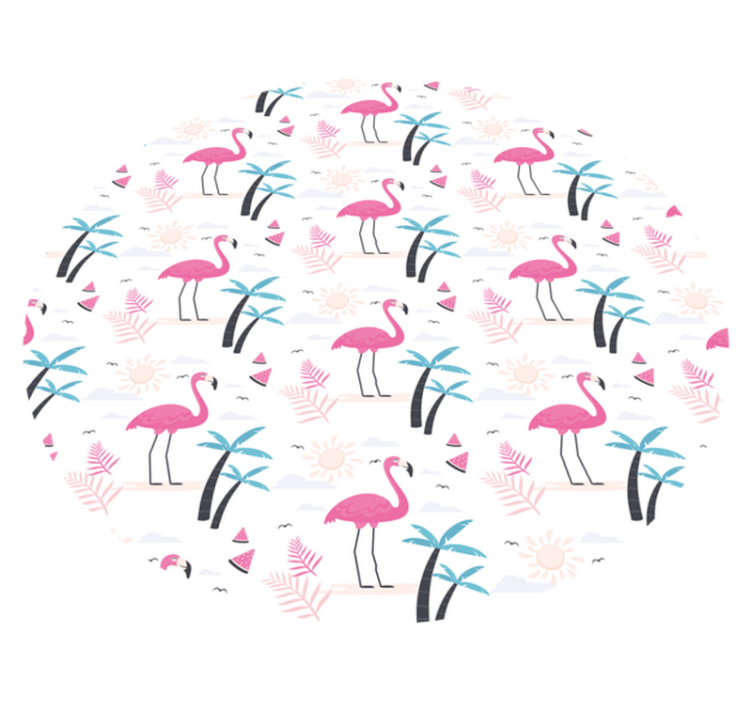 Tropisk pink flamingo dyretæppe - TenStickers
