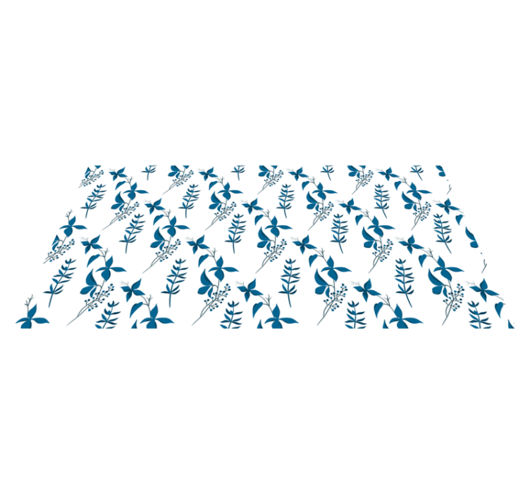 Blomster og planter vinyltæppe botanisk motiv - TenStickers