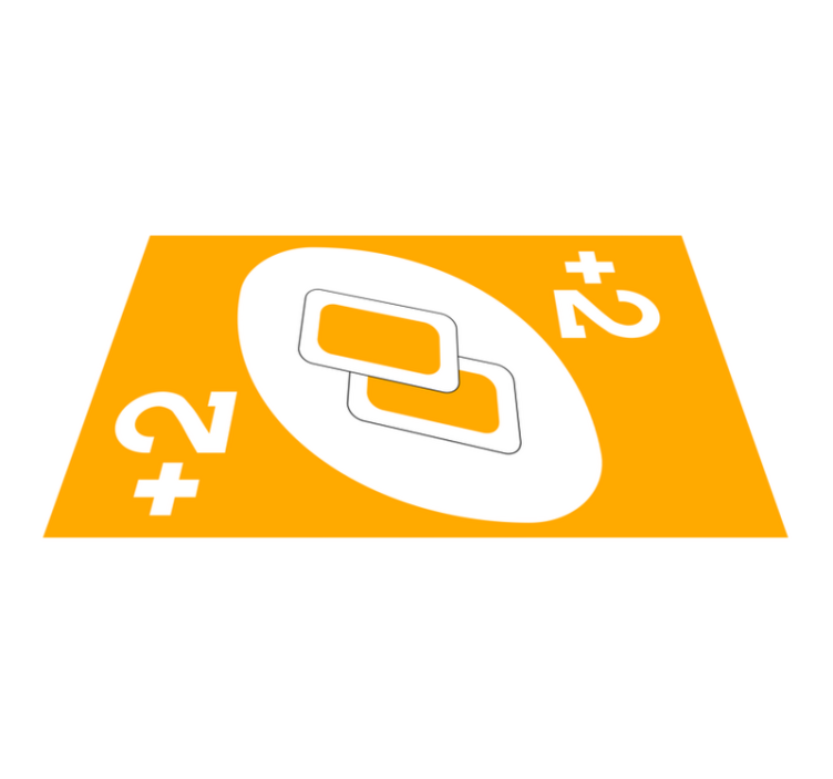 +2 kort vinyl tæppe med spil - TenStickers