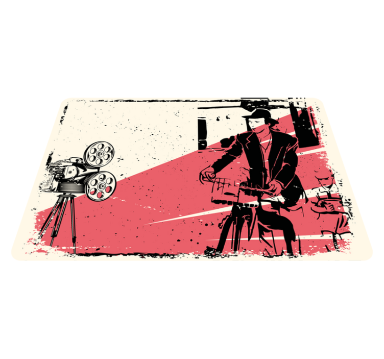 Klassisk filmscene vintage vinyl tæppe - TenStickers