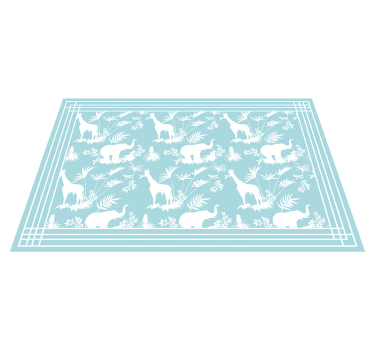 Jungle safari scene vinyltæpper til babyværelse - TenStickers